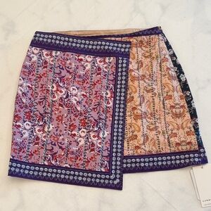 Commense Multicolor Patchwork Mini Skirt